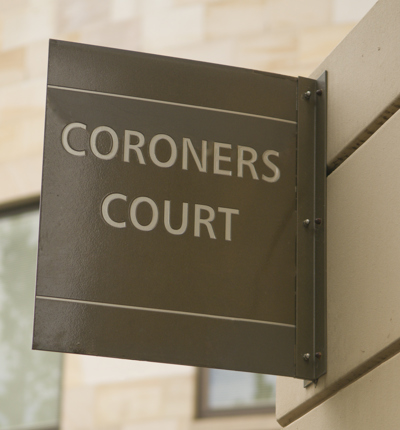 Coroners Court Sign Large