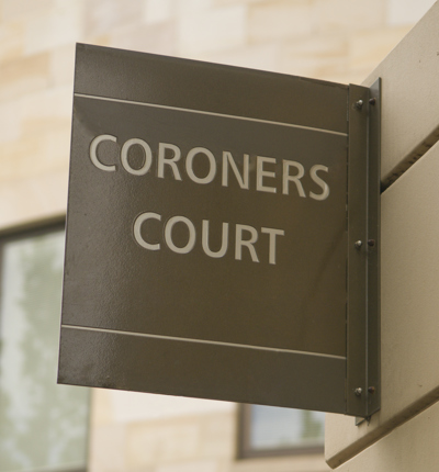 Coroners Court Sign Large