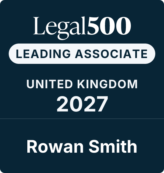 Legal 500 Leading Associate 2027 Rowan Smith
