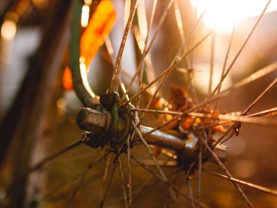 Close Up Of Bike Wheel