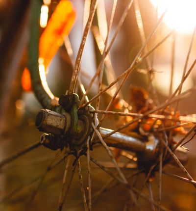 Close Up Of Bike Wheel