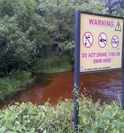 Polluted Stream At Ogale