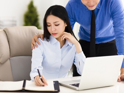 Harassment Of Young Female Worker