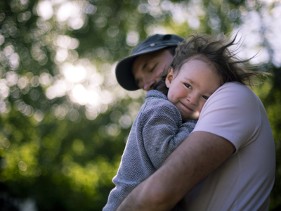 Hugging child