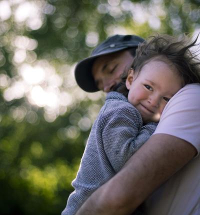 Hugging child