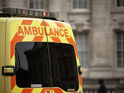 Ambulance outside building