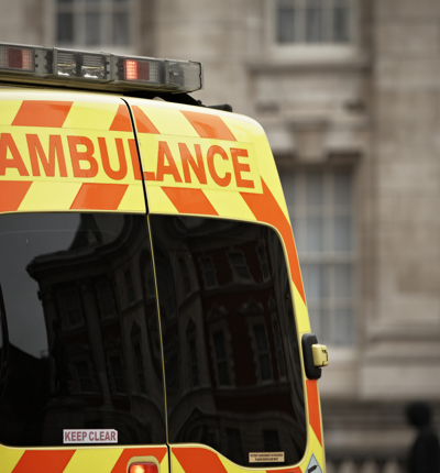 Ambulance outside building