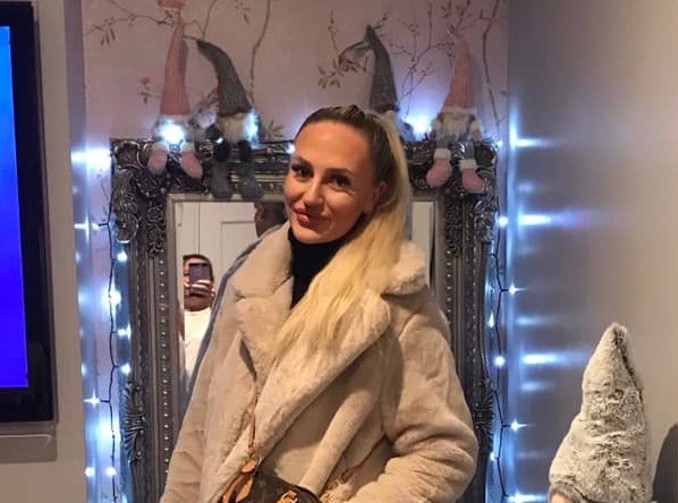 Lillie Clack, wearing fluffy coat
