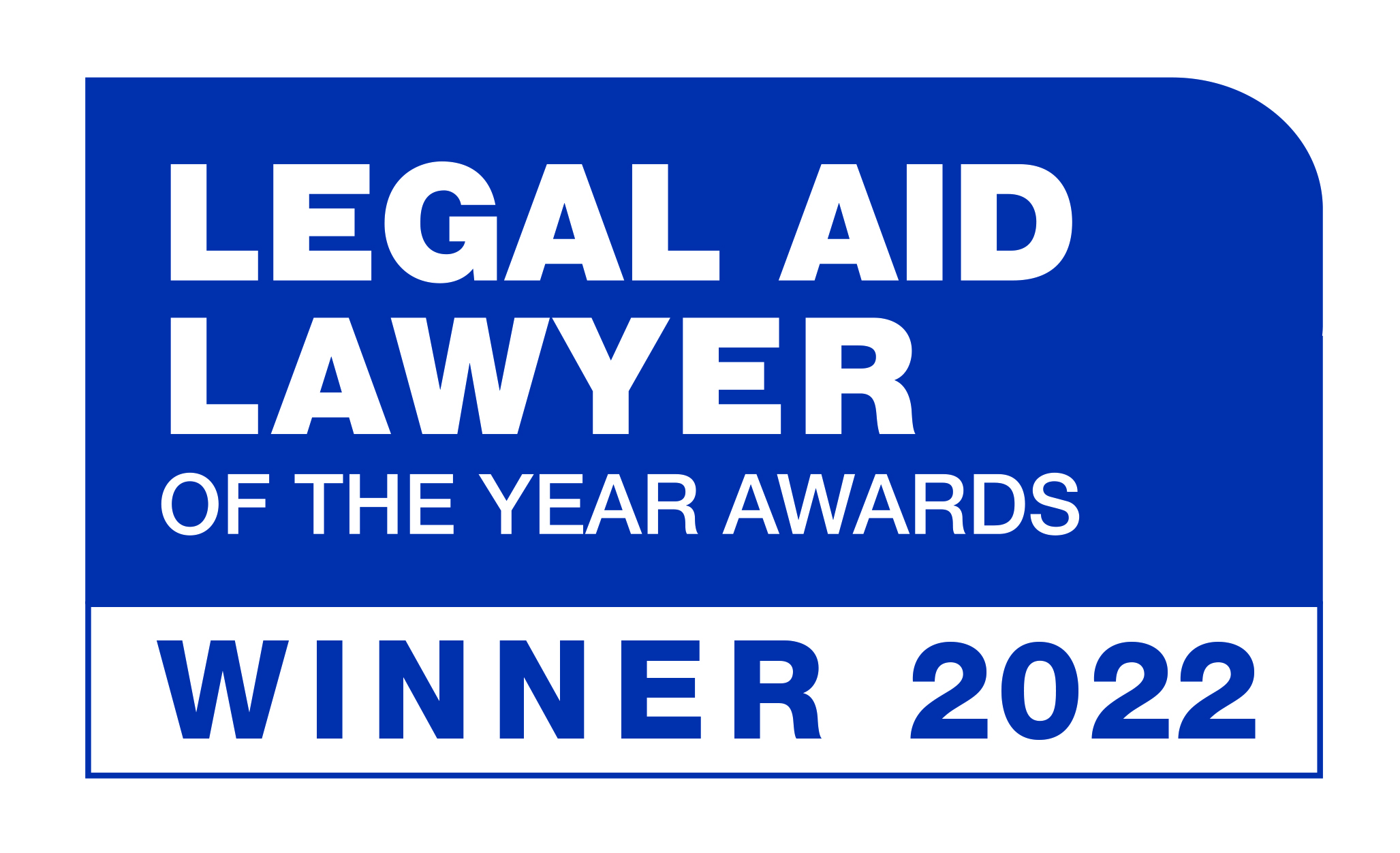 Legal aid lawyer winner 2022 logo