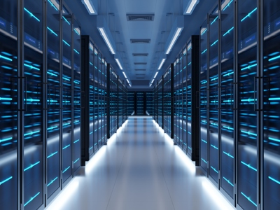 Futuristic Data Center Stock Photo