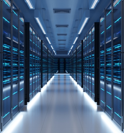 Futuristic Data Center Stock Photo