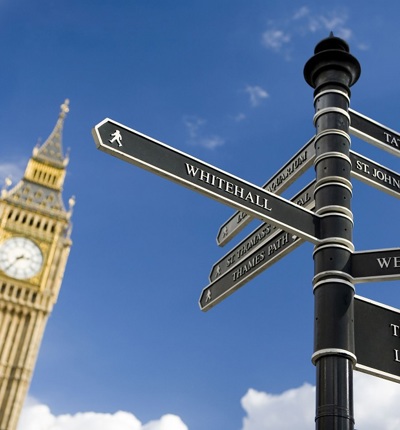 Big Ben And Whitehall Sign