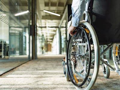 Disabled Man In Office
