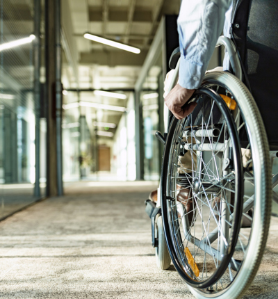 Disabled Man In Office