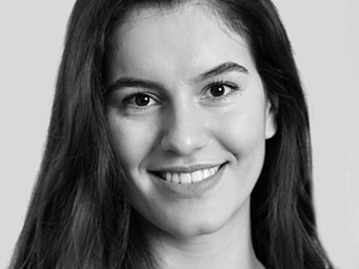 black and white image of Anna-Maria Maleska