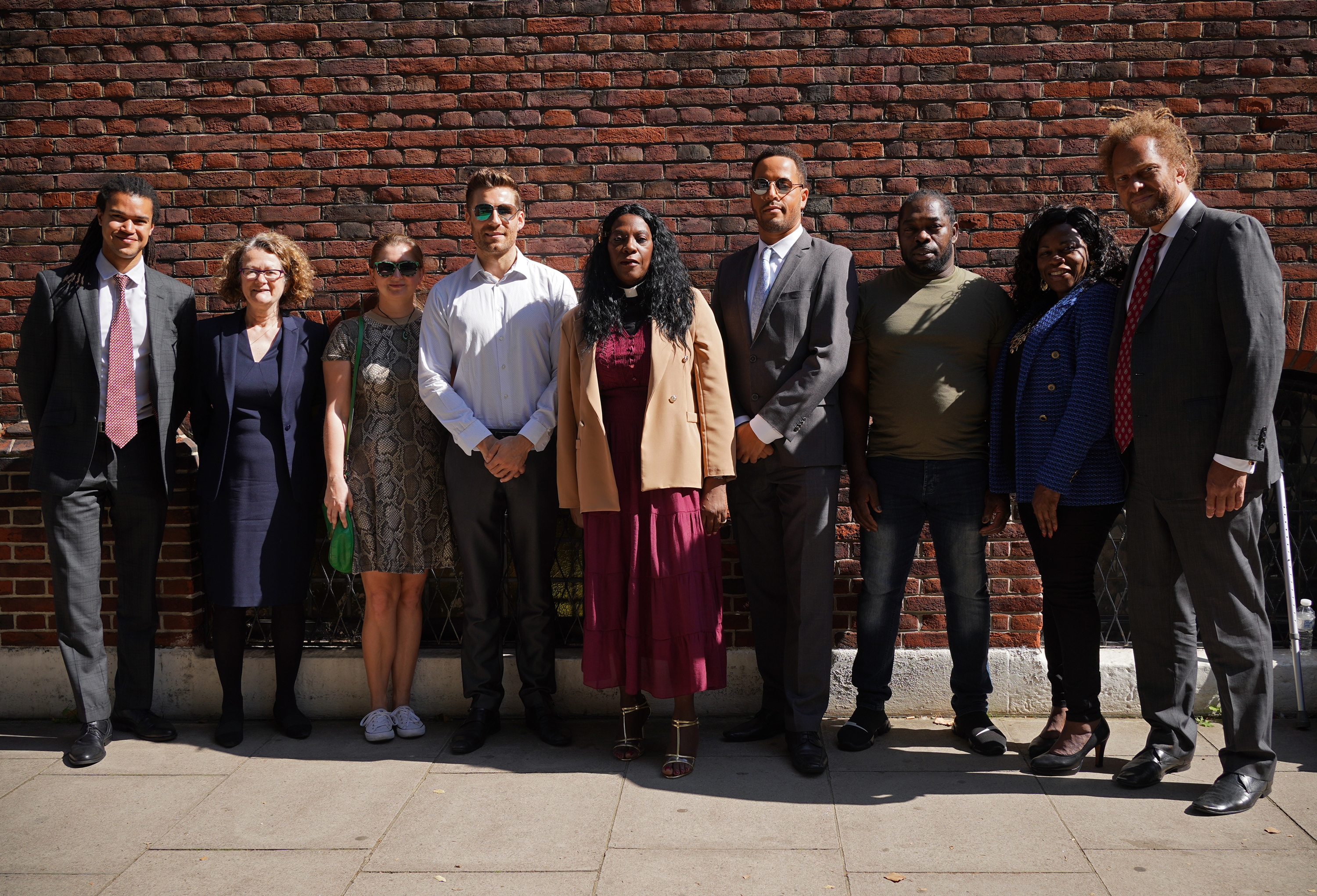 Rev Yvonne Clarke and supporters. (Yui Mok/PA Images)