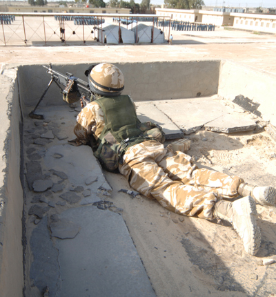 Soldier on the lookout