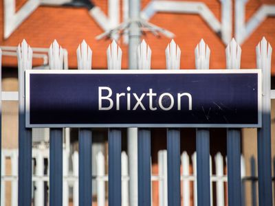 Brixton train station sign