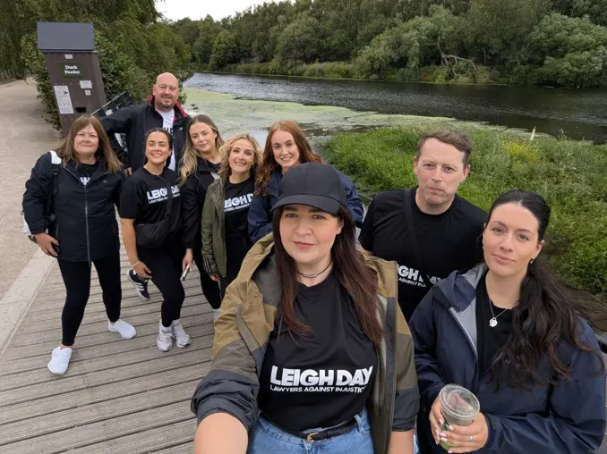 The asbestos team at Leigh Day on the Leeds and Manchester walk